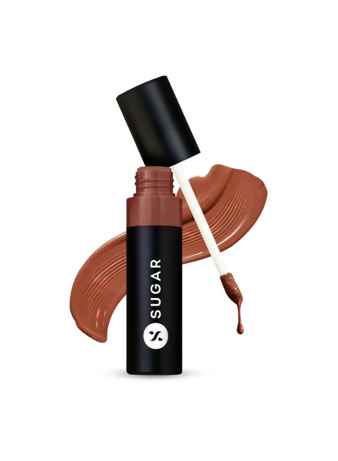 SUGAR Cosmetics Partner In Shine Transferproof Glossy Lipstick | Lasts upto 24hrs | Transferproof & Smudgeproof - 3ml - 14 Sepia Shiraz - Image 1